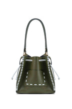 Sac A Bandouliere Claudia - Vert Olive/Blanc