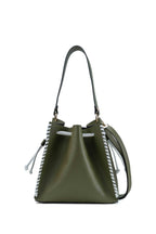 Sac A Bandouliere Claudia - Vert Olive/Blanc