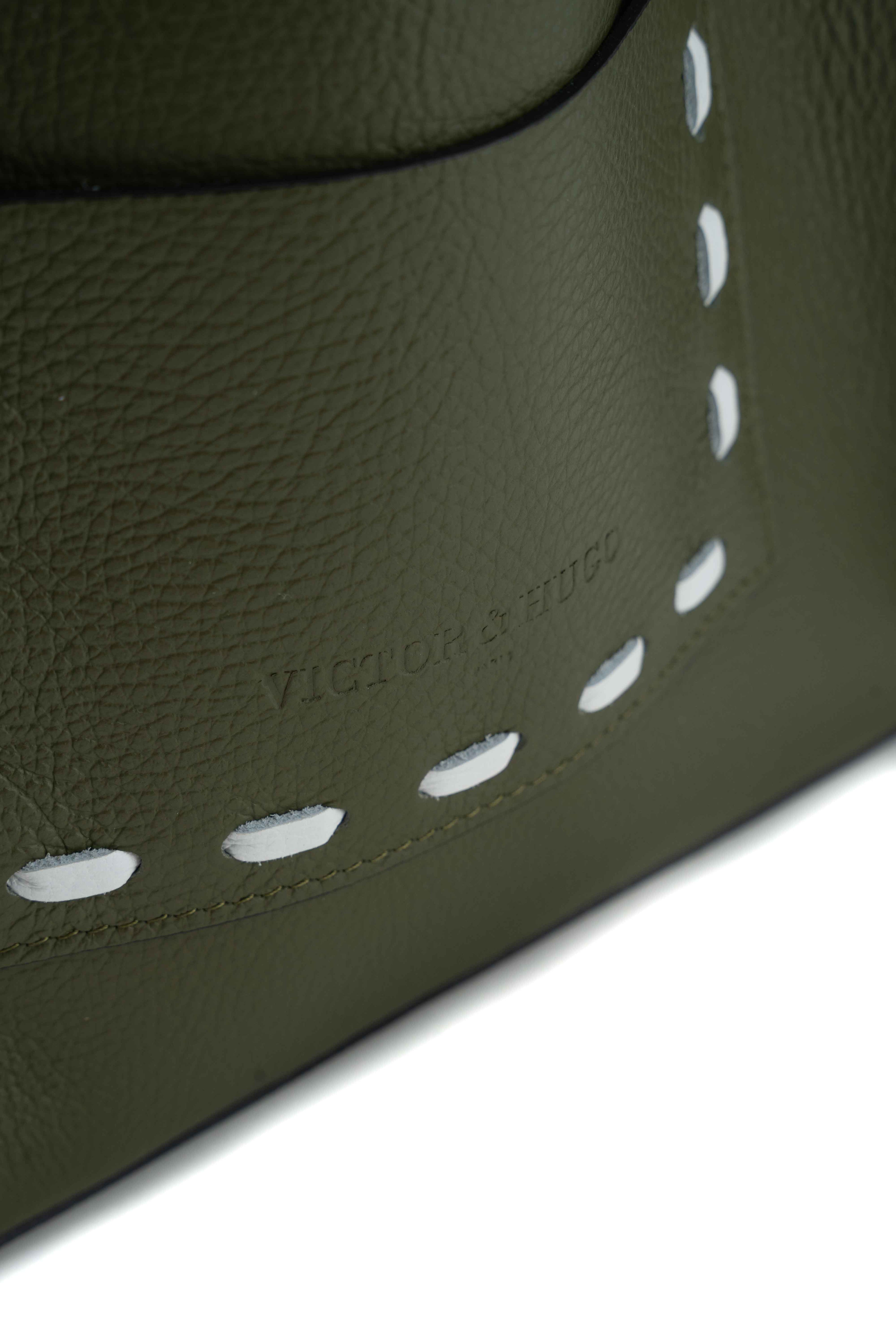 Sac A Bandouliere Claudia - Vert Olive/Blanc