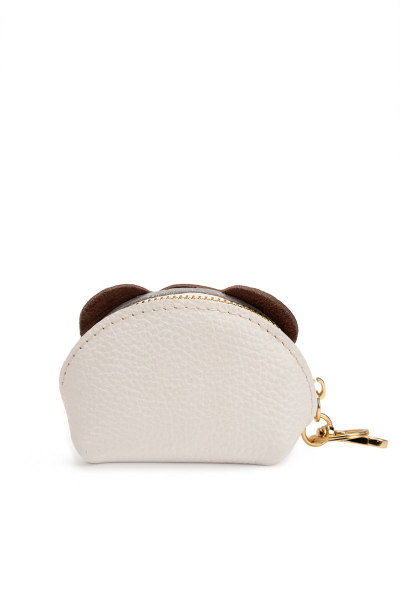 Porte Monnaie Jim - Blanc Casse/Moka