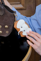 Jim Coin Purse - Camel/Off-White