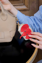 Monedero Jim - Beige/Rojo