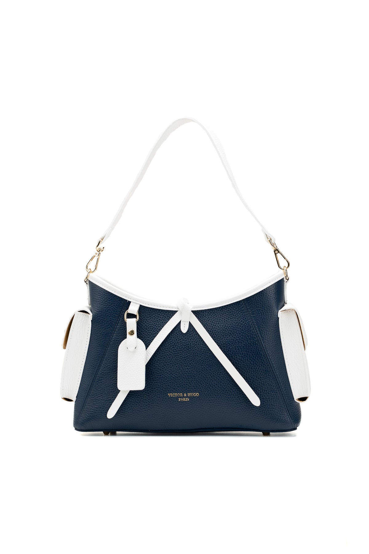 Kate Shoulder Bag - Navy Blue/White