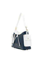 Kate Shoulder Bag - Navy Blue/White