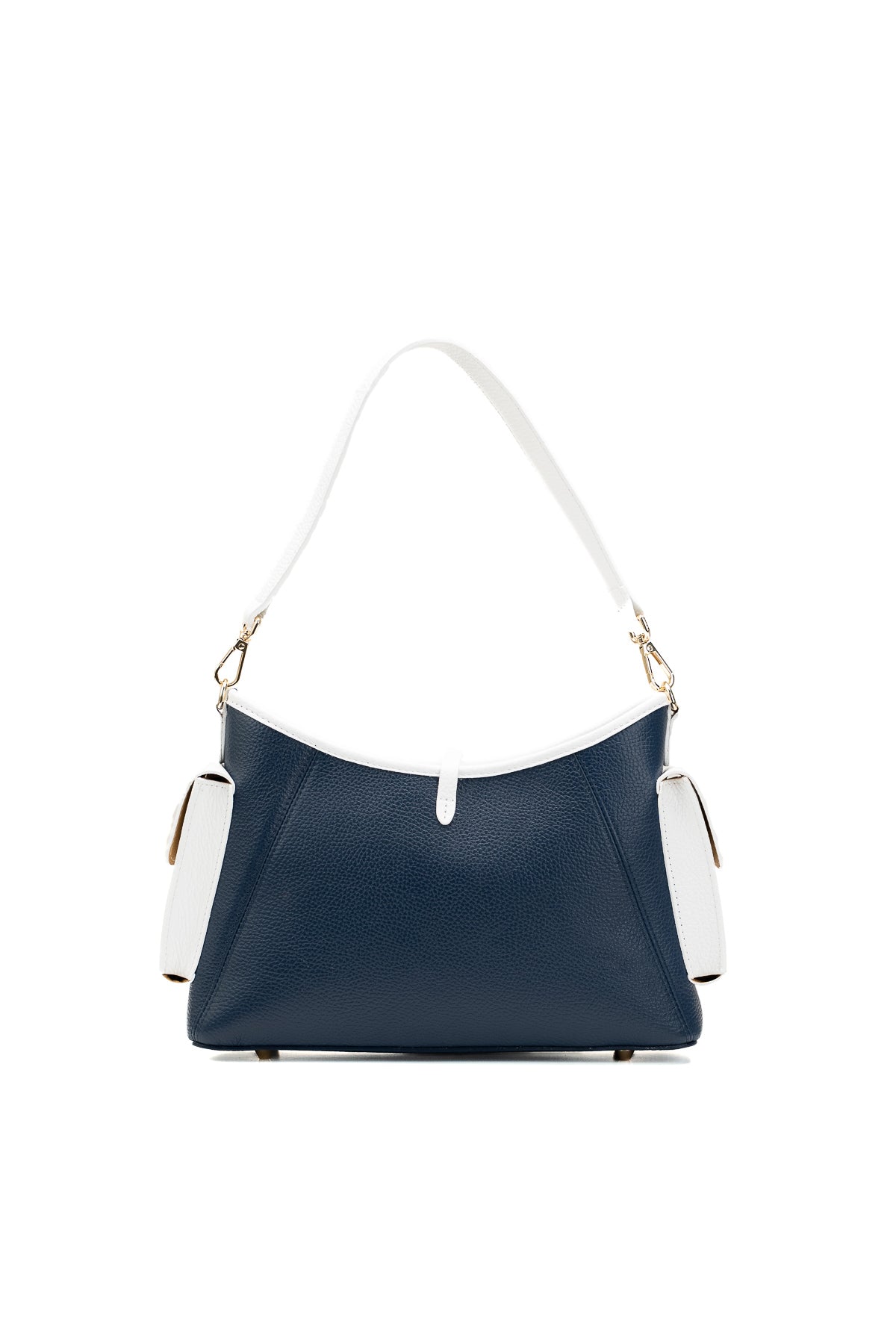Kate Shoulder Bag - Navy Blue/White