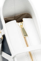 Kate Shoulder Bag - Navy Blue/White