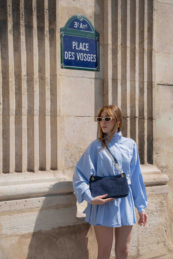 Bolso de hombro Mia - Azul