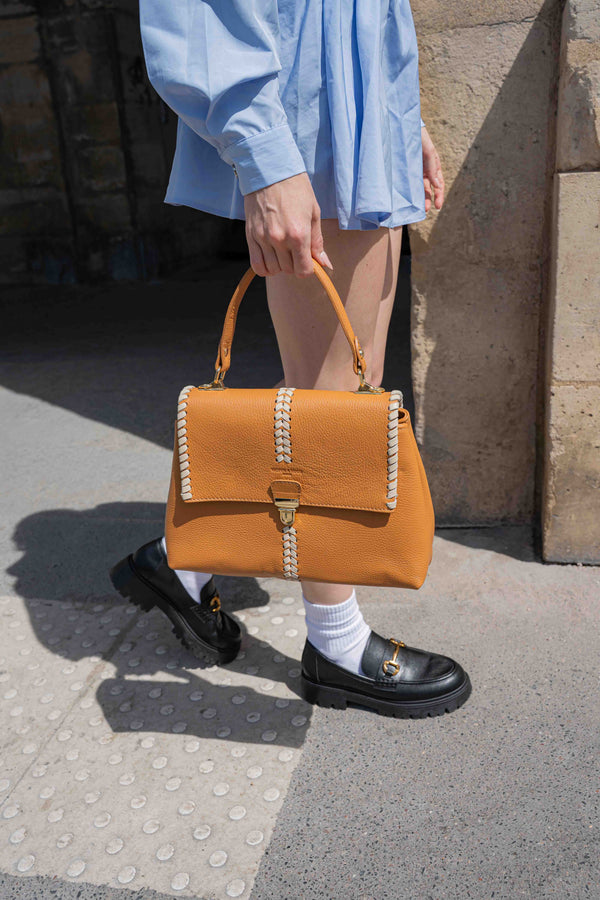 Rania Shoulder Bag - Camel/Beige