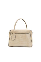 Sonia Croco Shoulder Bag - Beige