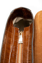 Bolso De Hombro Sonia Croco - Camel
