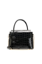 Bolso de hombro Sonia de cocodrilo - Negro