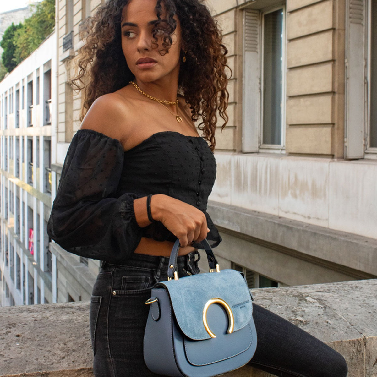 Handbag - Dark Blue - Women