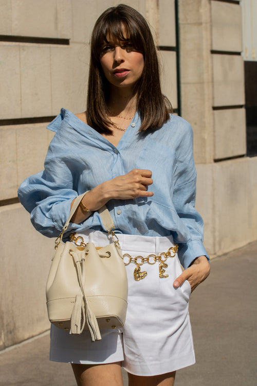 Mini Livy Bucket Bag - Blanc Casse - Woman