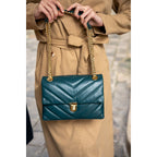 Bolso De Hombro Clea - Azul Pato