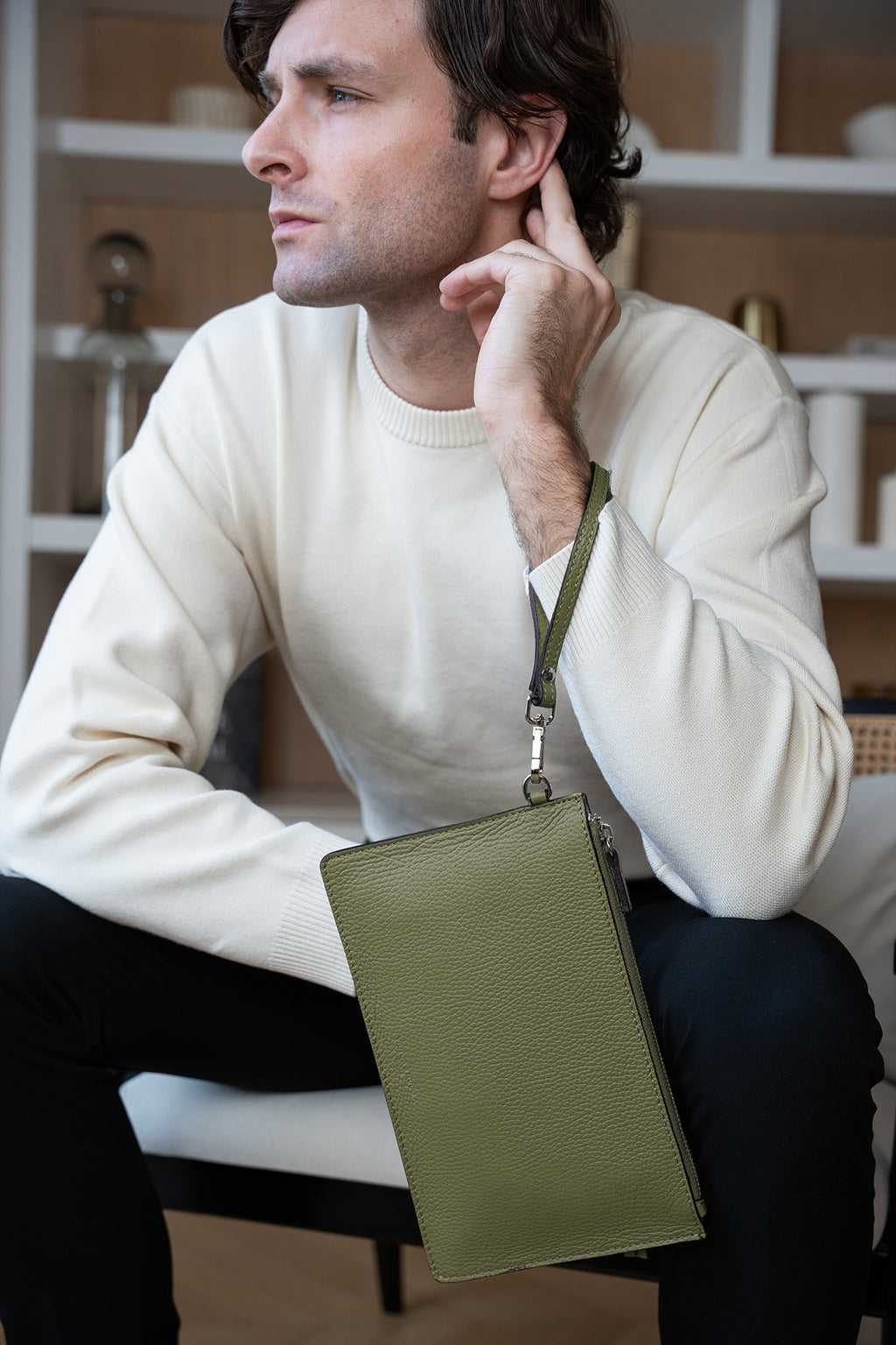 Mini Leo Clutch - Khaki Green - Unisex