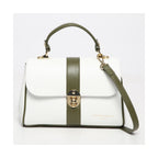 Giverny Crossbody Bag - White/Bottle Green