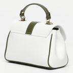 Giverny Crossbody Bag - White/Bottle Green