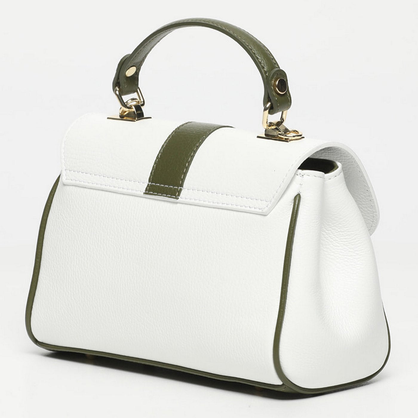 Giverny Crossbody Bag - White/Bottle Green