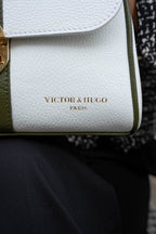 Giverny Crossbody Bag - White/Bottle Green