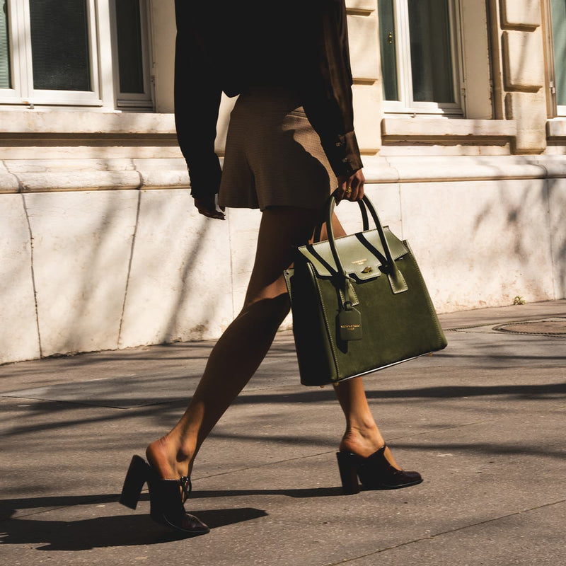 Sac À Main Jane Bi - Vert Bouteille