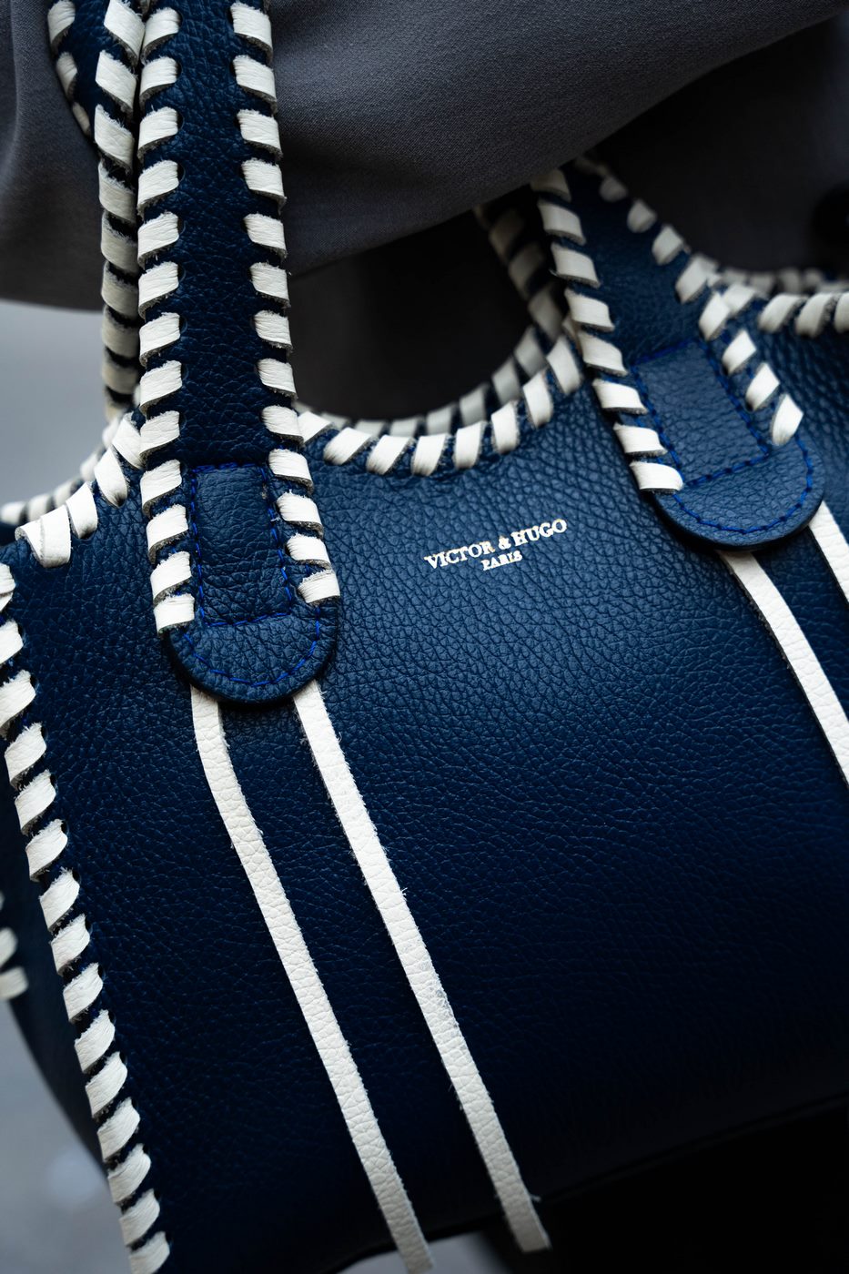 Sac A Bandouliere Kamelia - Bleu Marine / Blanc Casse