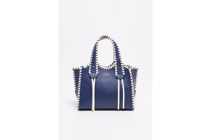 Sac À Bandoulière Kamelia - Bleu Marine / Blanc Casse