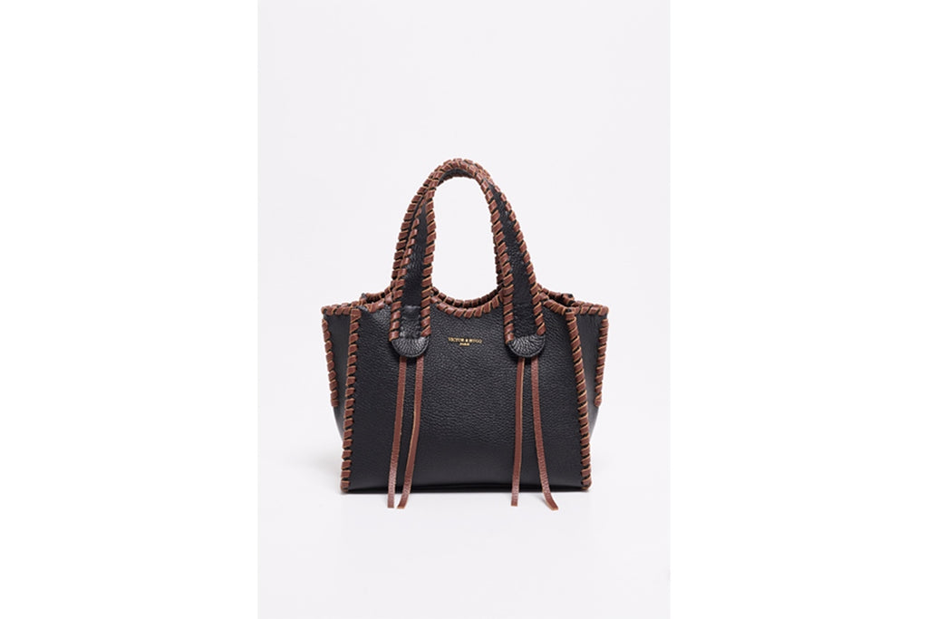 Bolso De Hombro Kamelia - Negro Y Marrón