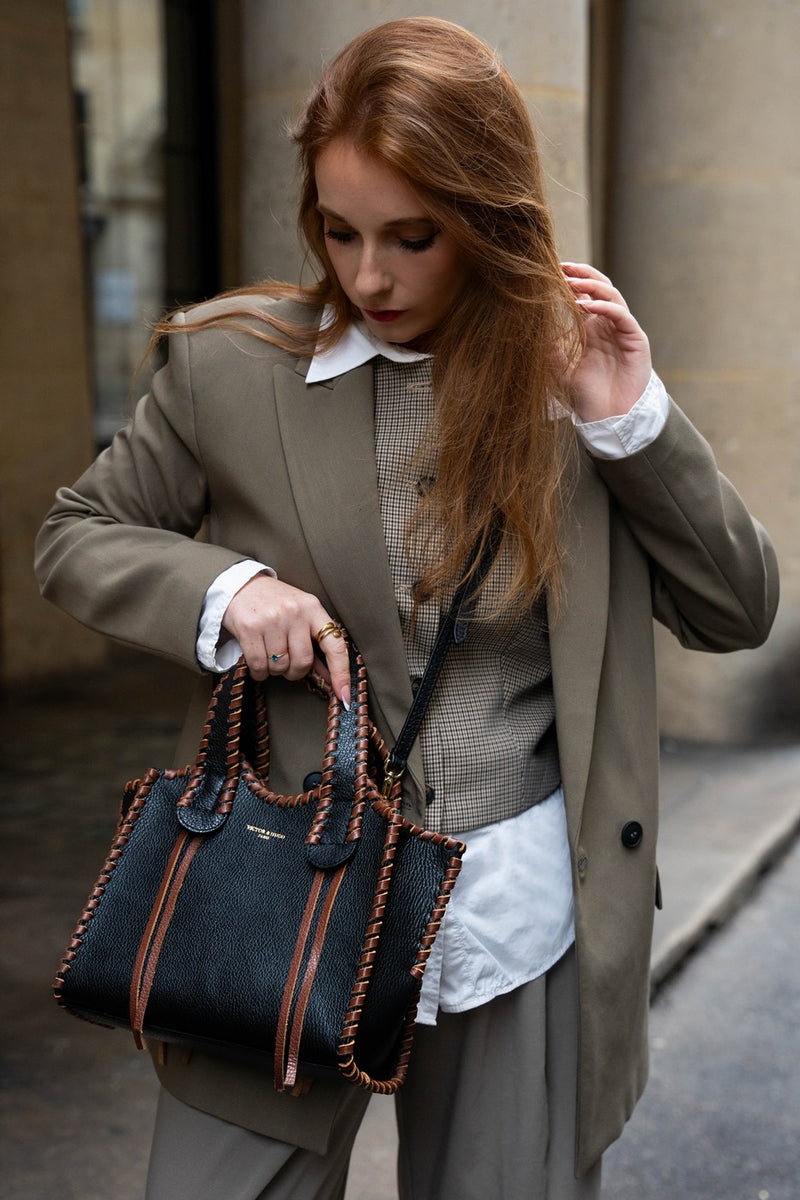 Sac À Bandoulière Kamelia - Noir / Marron