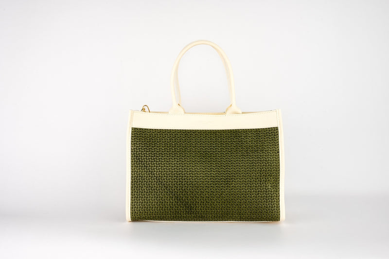 Sac À Main Nina - Blanc / Vert Bouteille