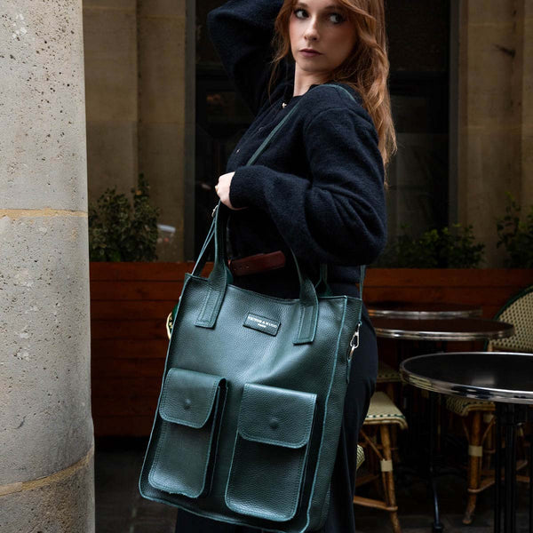 Noa Handbag - Bottle Green