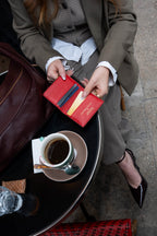 Salma Card Holder - Red