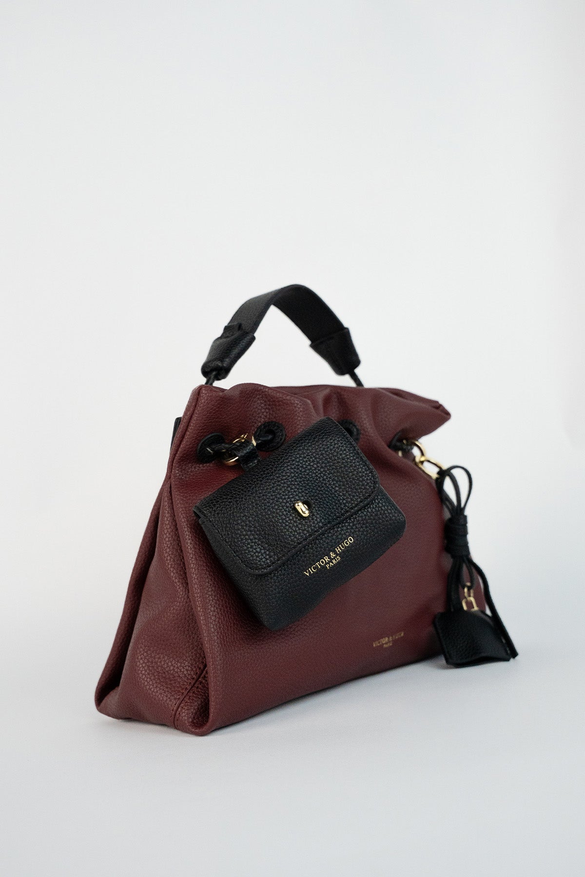 Bolso De Hombro Yera - Burdeos / Negro