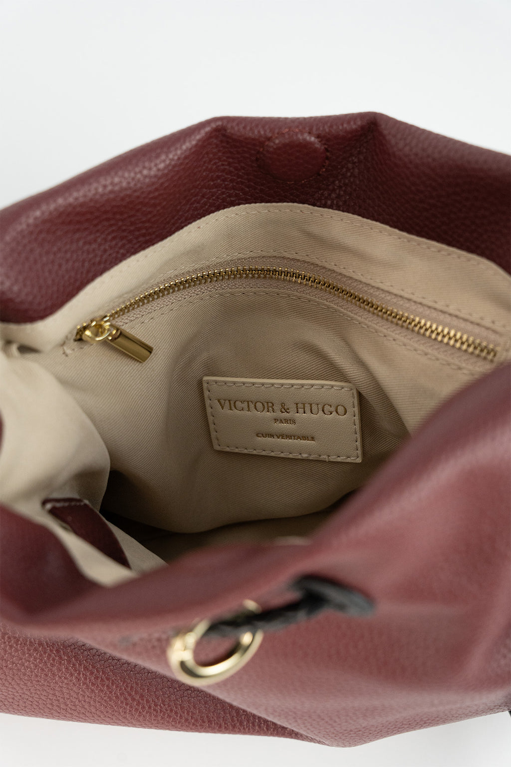 Bolso De Hombro Yera - Burdeos / Negro