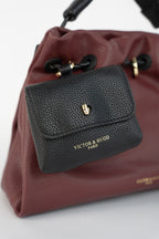Bolso De Hombro Yera - Burdeos / Negro
