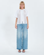 Ecru English embroidery blouse_4