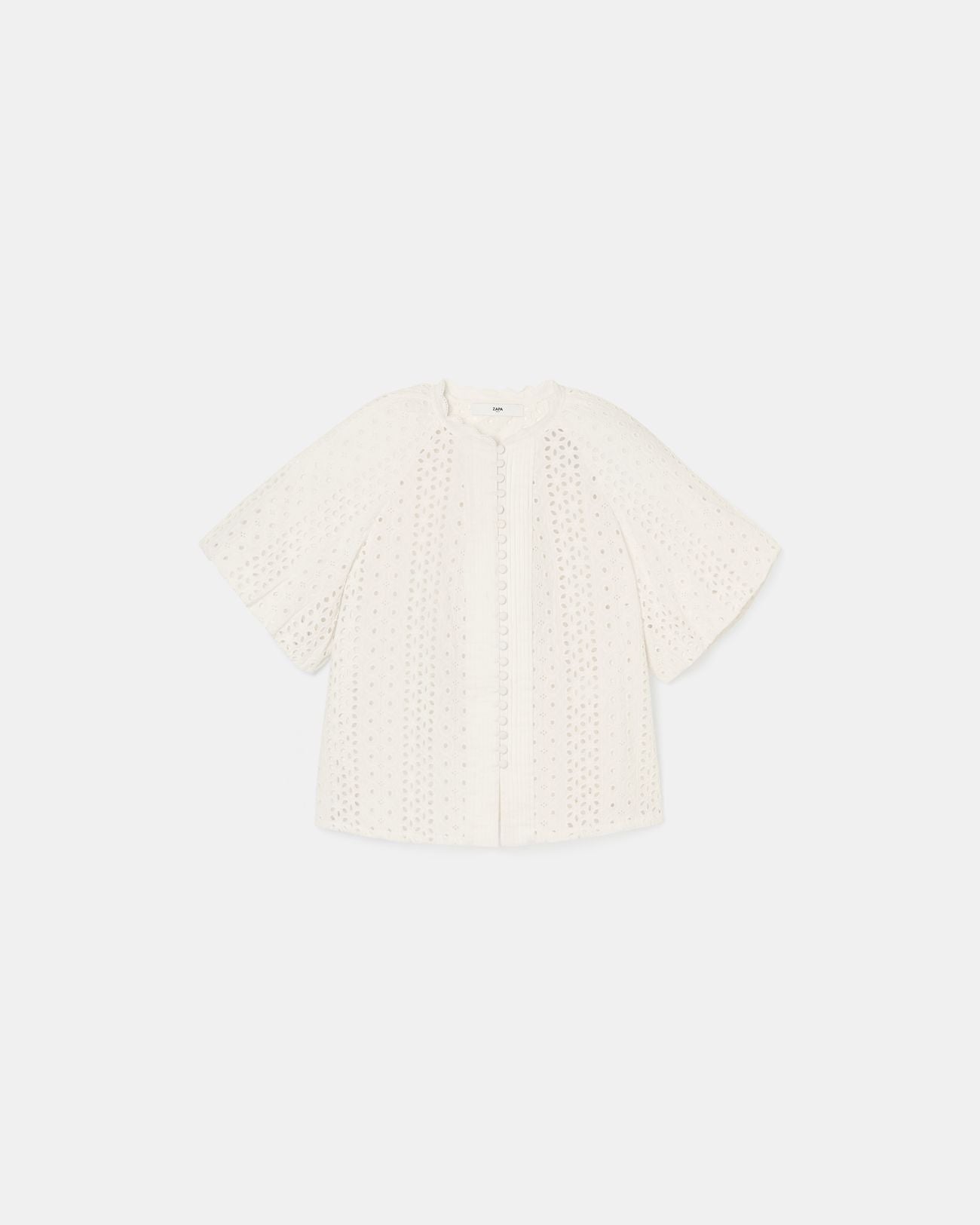 Ecru English embroidery blouse_5