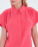 Chemise manches courtes corail_2