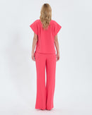 Chemise manches courtes corail_3