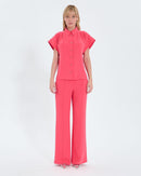 Chemise manches courtes corail_4
