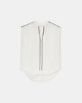 Flowing top in ecru linen_5
