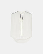 Flowing top in ecru linen_5