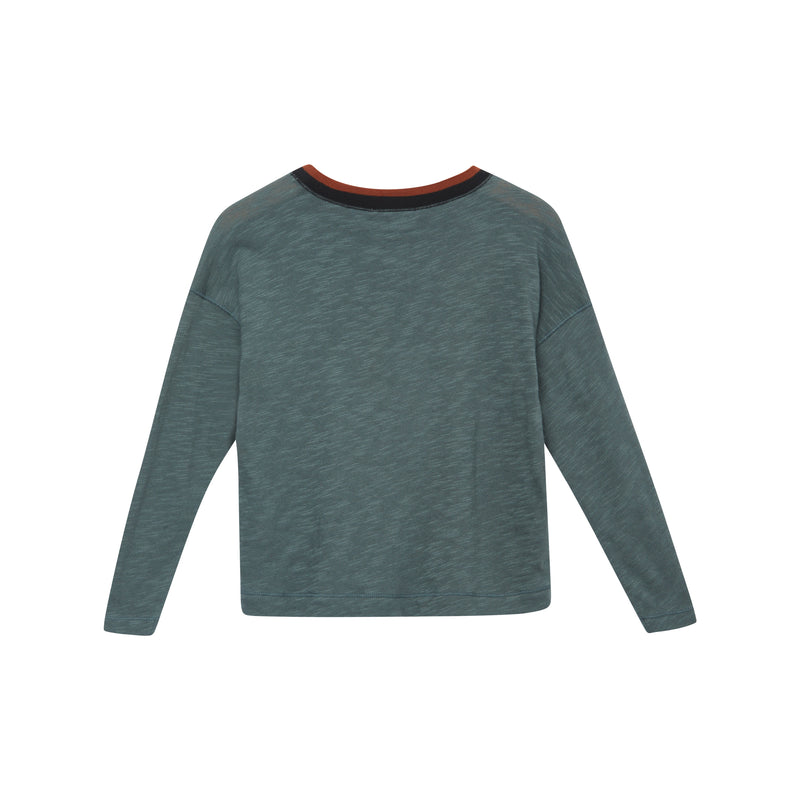 T-shirt Vibernum aegan blue - Sélection Caramel à retrouver sur amaetc.com, concept store eco friendly pour enfants