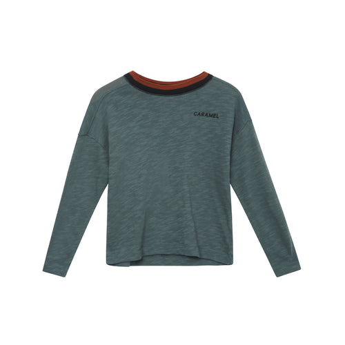 T-shirt Vibernum aegan blue - Sélection Caramel à retrouver sur amaetc.com, concept store eco friendly pour enfants