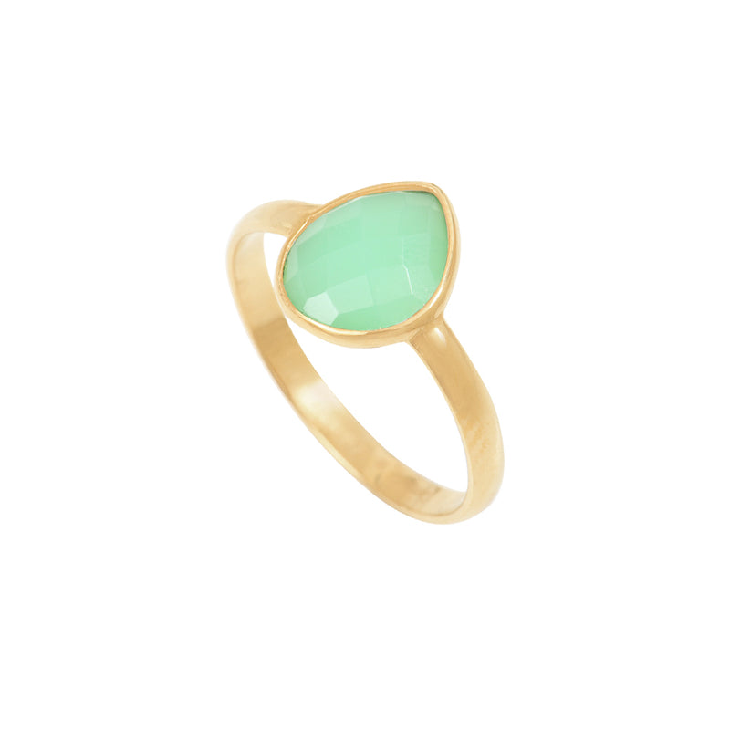 Bague Dorée Victoria Chrysoprase