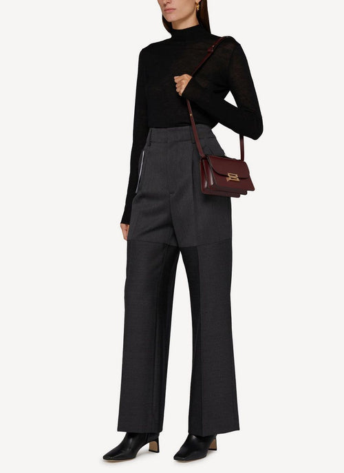 Victoria-Beckham - Pantalon À Pans Et Poches - Dark Grey - Femme