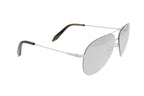 Luxury Eyewear – Sonnenbrillen - Victoria Beckham, silberfarbene Piloten-Sonnenbrille mit verspiegelten Gläsern und schmalen Bügeln