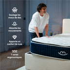 Matelas hybride luxe Victoria - mémoire de forme - 30cm
