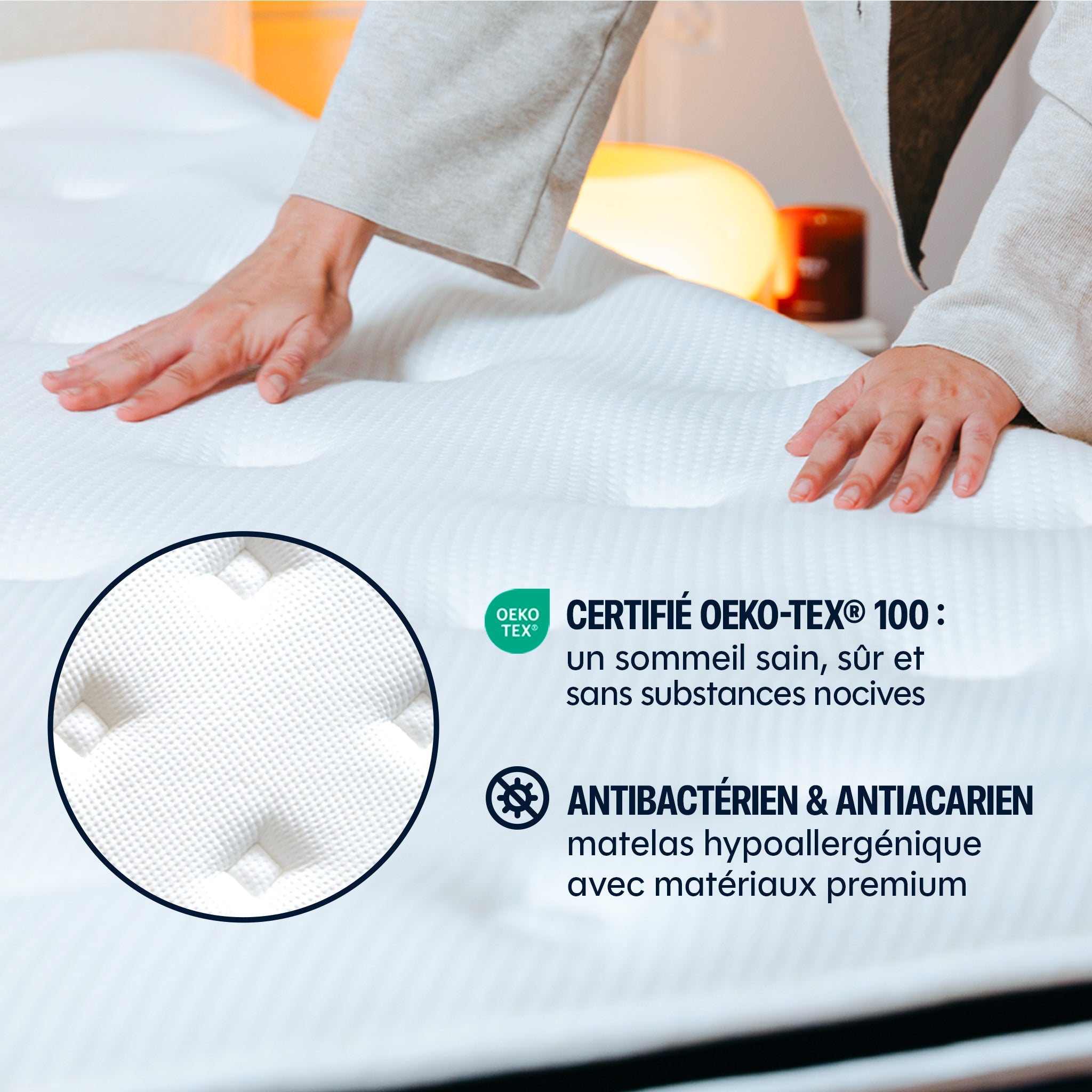 Matelas hybride luxe Victoria - mémoire de forme - 30cm