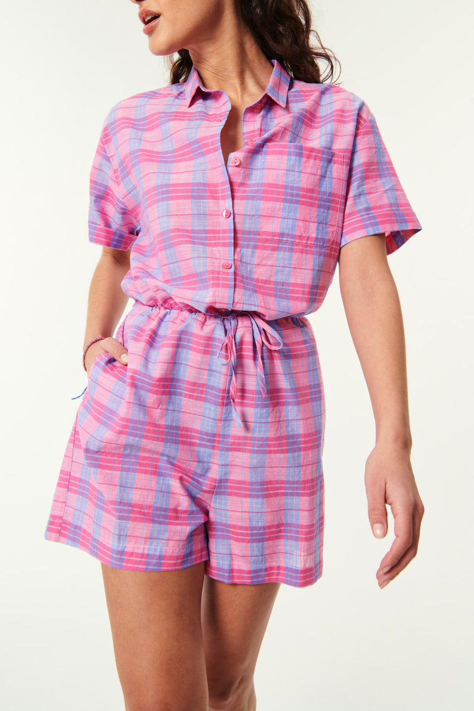 Vilma Playsuit - Leo Check