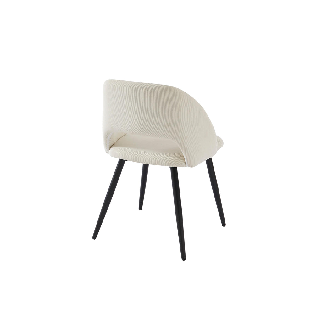Vintage - Juego de 2 sillas - Pana beige crema